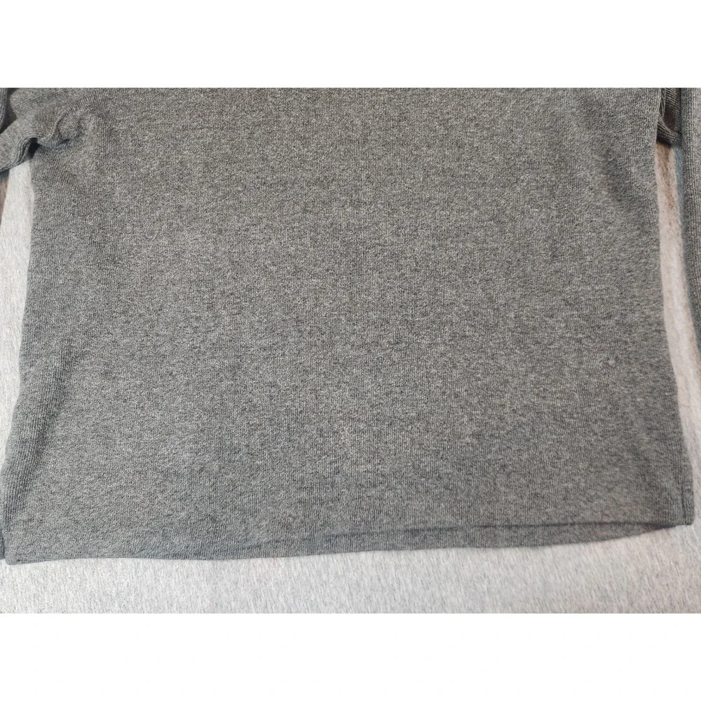 Polo Ralph Lauren Quarter Zip Sweater Mens L Gray Heather Knit Mock Neck